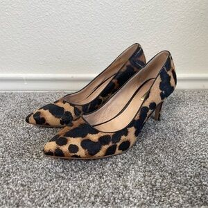 Louise et Cie Leopard Print Cow Hair Heels Women’s Size 7.5 M Pumps Classic Luxe